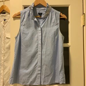 J. Crew blue oxford top